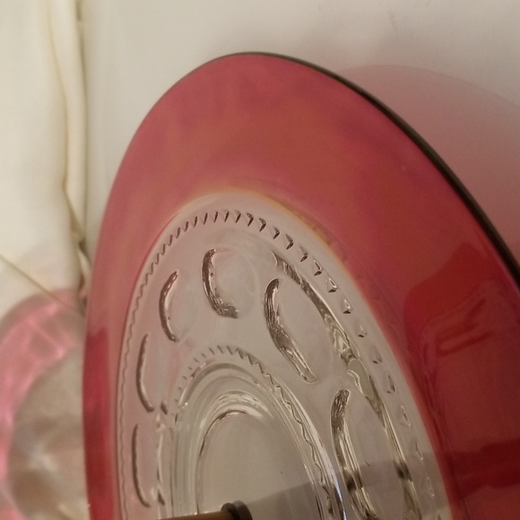 Vintage King's Crown Ruby-Flashed 2-Tier Tidbit Serving Tray - Picture 14 of 17